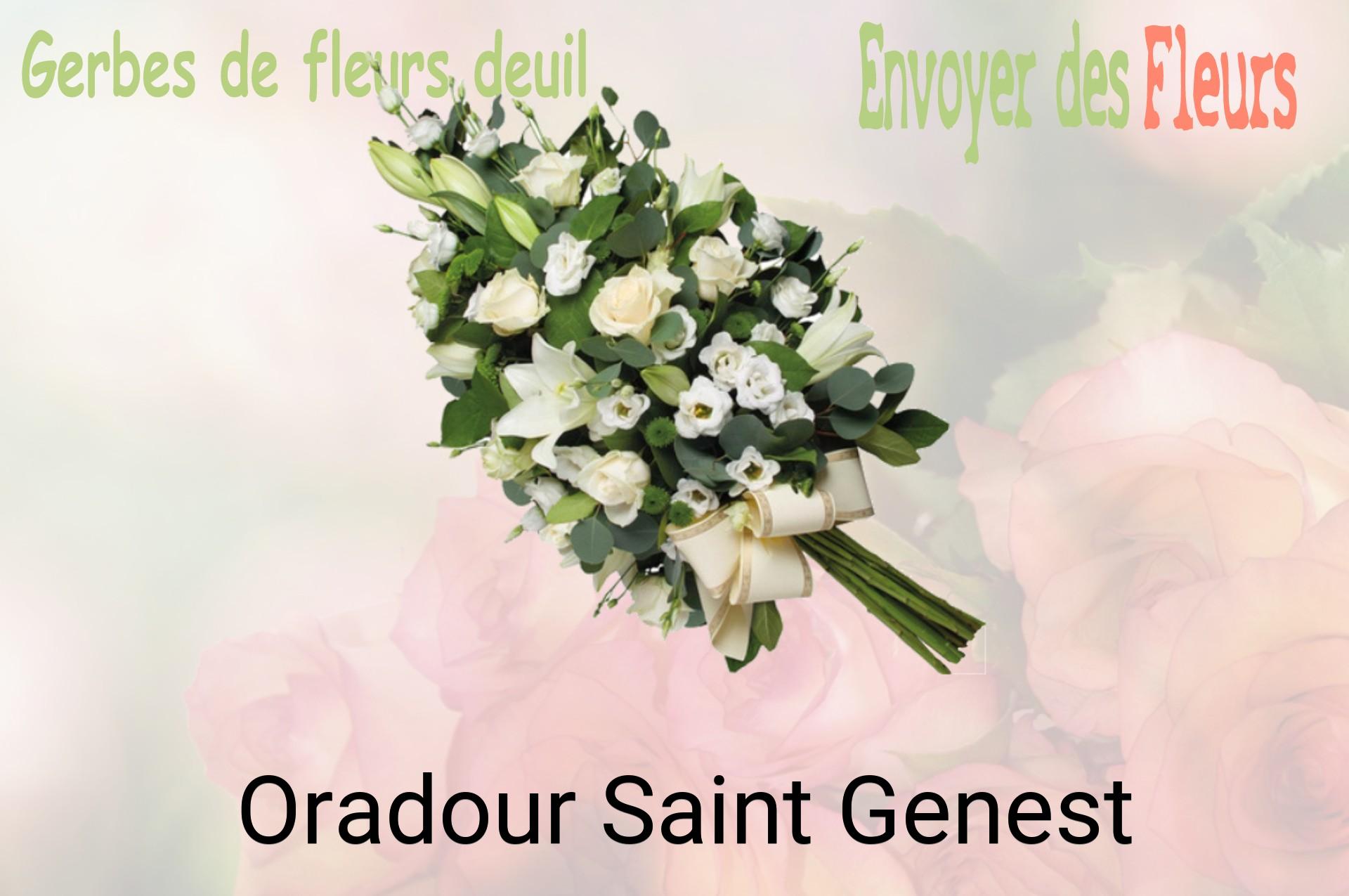 Gerbe de fleurs de deuil livrée à Oradour-Saint-Genest